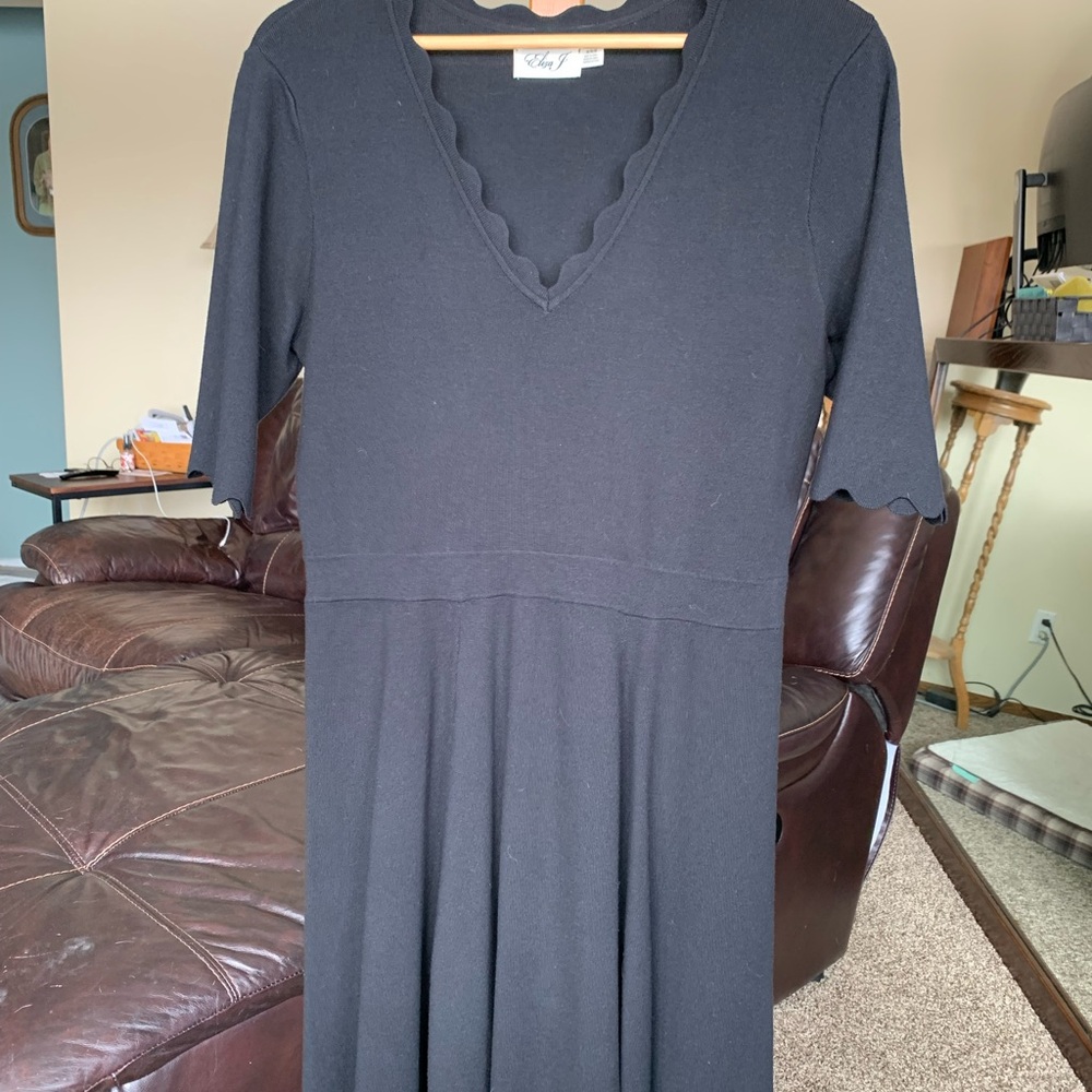 Eliza J Gray A-Line Dress with Flutter Sleeves